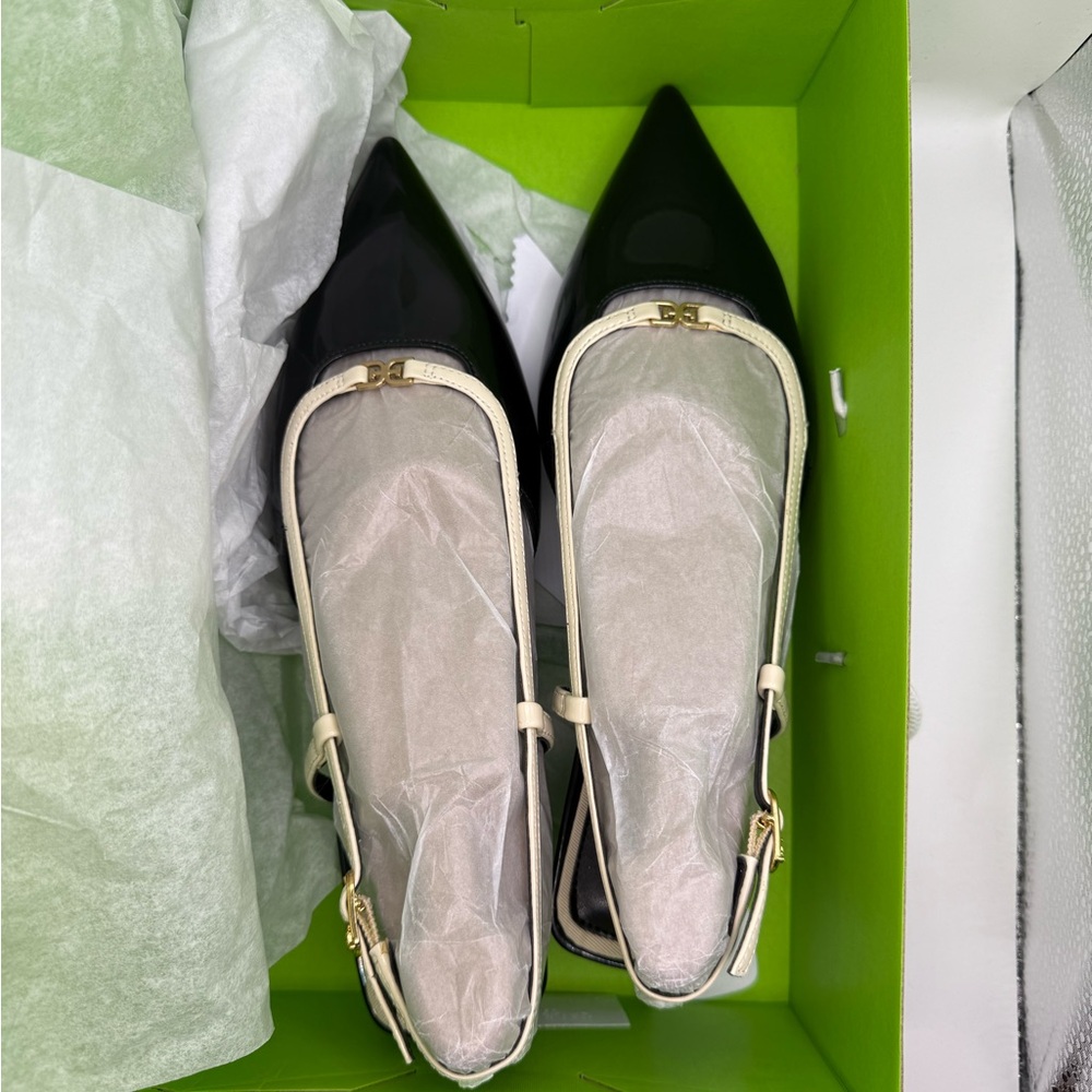 Sam Edelman Black and Cream Kitten Heels - Picture 3 of 8